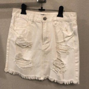 3/$30 (Lightly used)Distressed Denim MiniSkirt